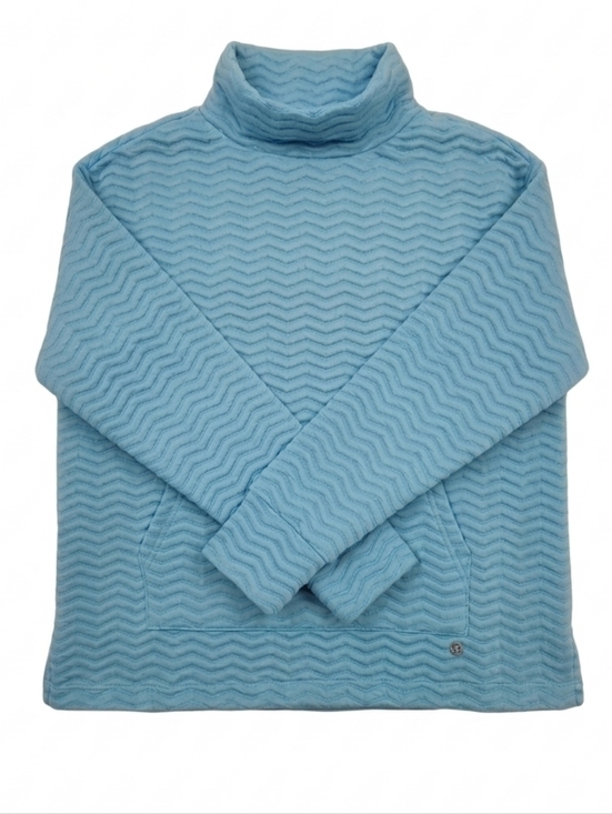 Jones New York Tops - PLUS - Jones NY Sport Blue ZigZag Quilted Sweatshirt w/ Thumbholes